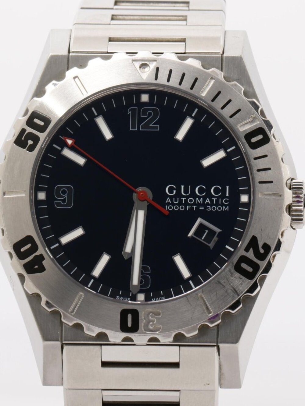 Gucci Stainless Steel Black Dial Automatic Dive Watch
